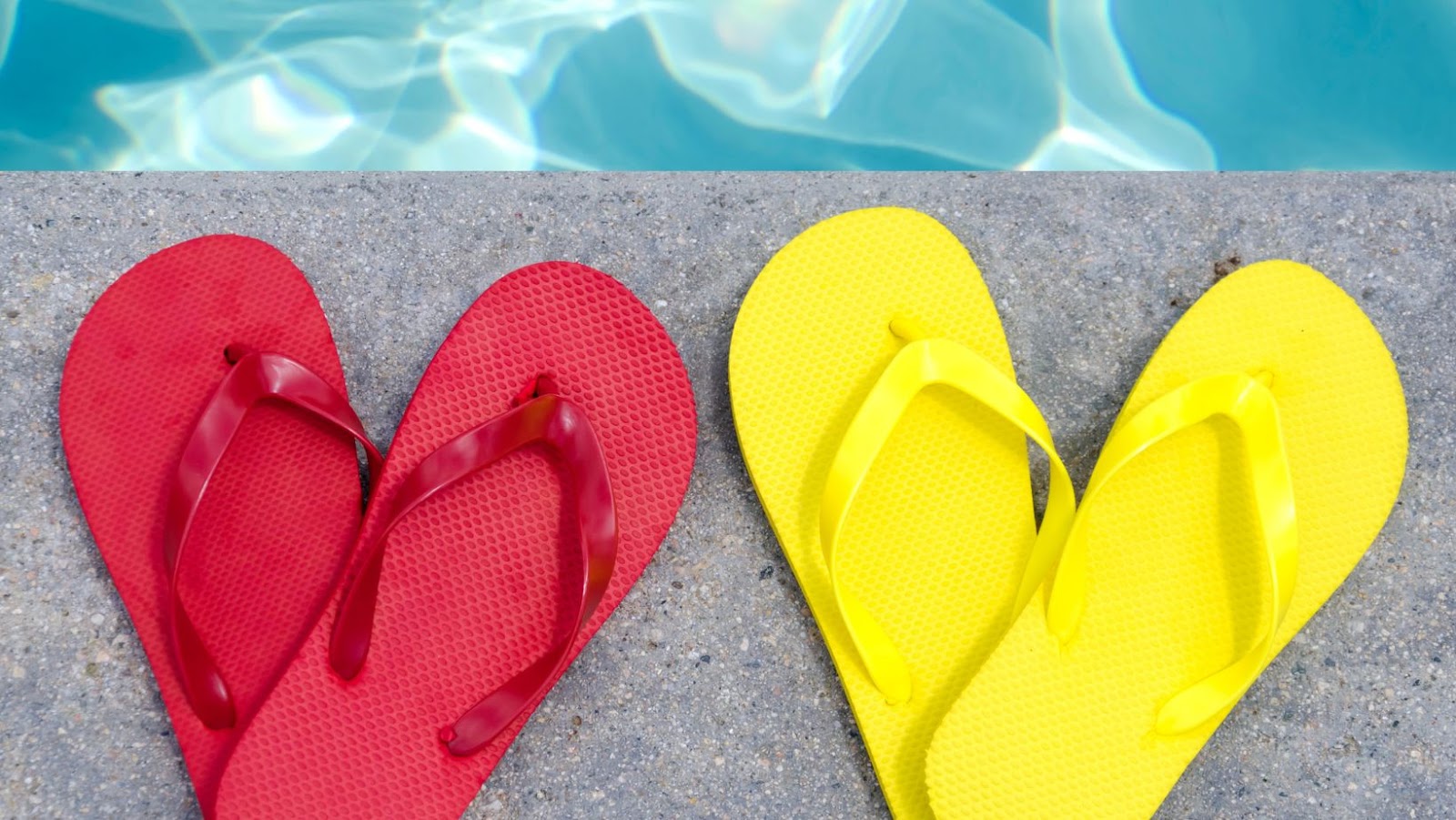 Rinse the Flip Flops with Warm Water